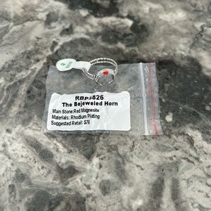 RBP Silver Ring with Red Gemstone